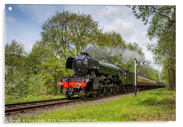 Flying Scotsman at East Lancs Acrylic by David Oxtaby  ARPS