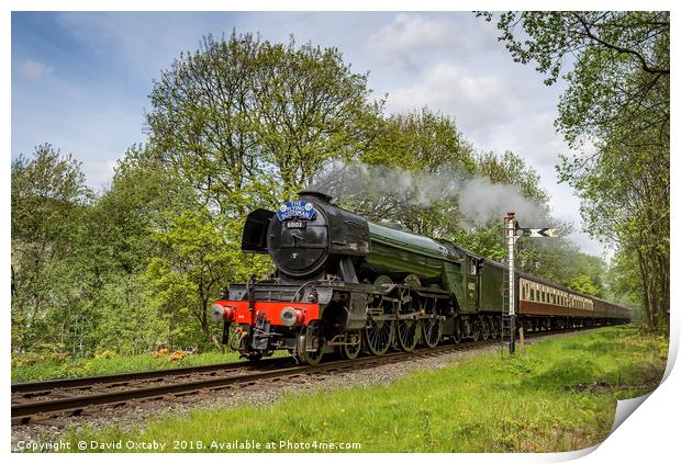 Flying Scotsman at East Lancs Print by David Oxtaby  ARPS