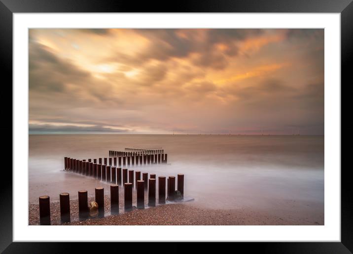Dusk on the Suffolk Coast Framed Mounted Print by Kevin Snelling