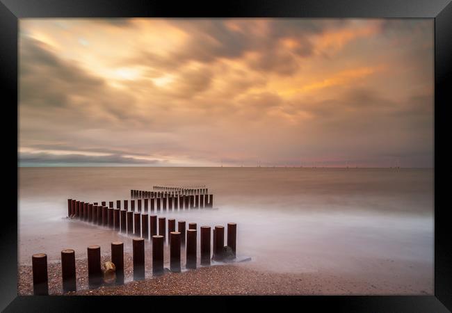 Dusk on the Suffolk Coast Framed Print by Kevin Snelling