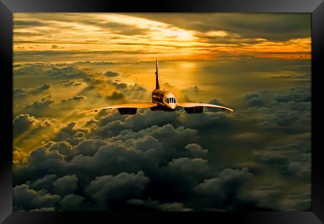 Concorde Supersonic Sunset Framed Print by Oxon Images