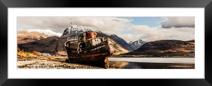 Corpach Wreck  Framed Mounted Print by Stuart MacKay