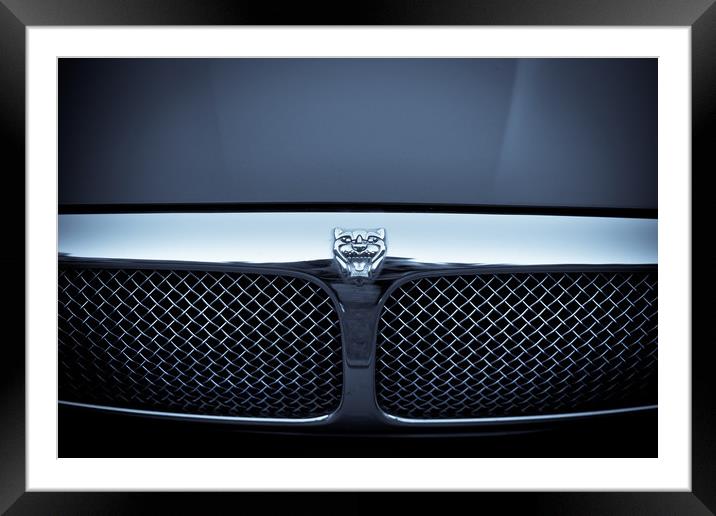 Jaguar XJ8 Grille Framed Mounted Print by Donnie Canning