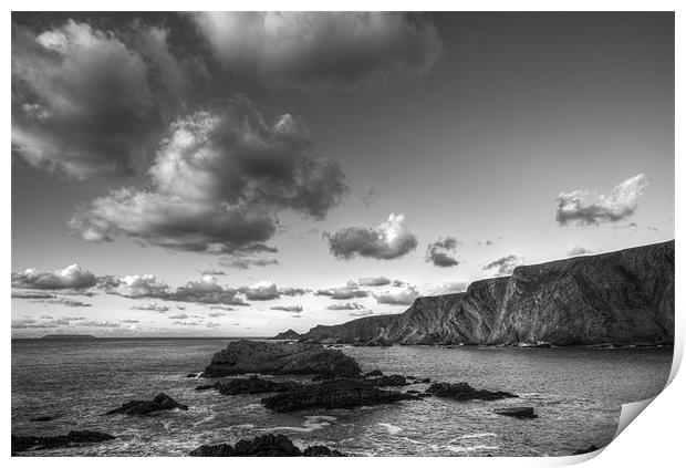 Clouds Over Hartland Quay Print by Mike Gorton