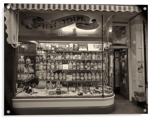 The 100 year old traditional sweetshop Acrylic by Donnie Canning