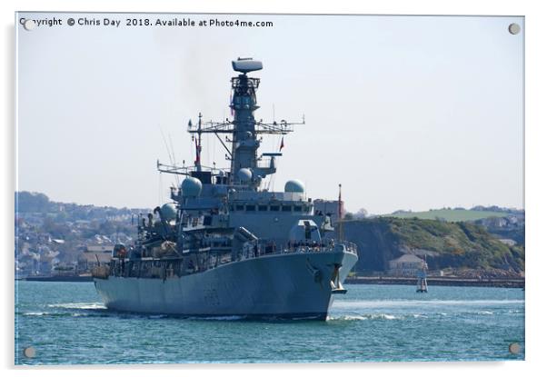 HMS St Albans  Acrylic by Chris Day