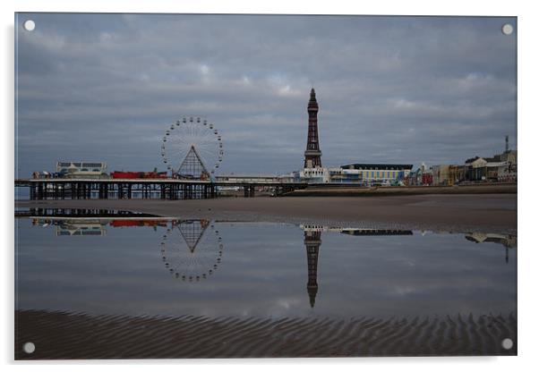 Blackpool Acrylic by Margaret Elliott