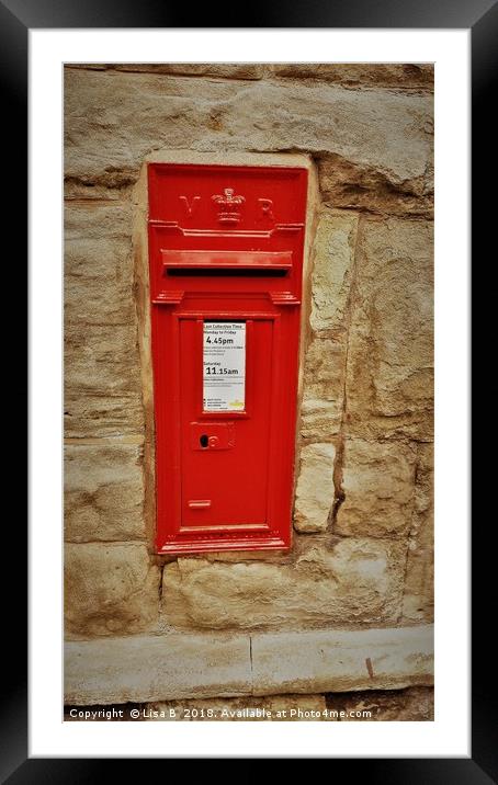 Old Postbox Framed Mounted Print by Lisa PB