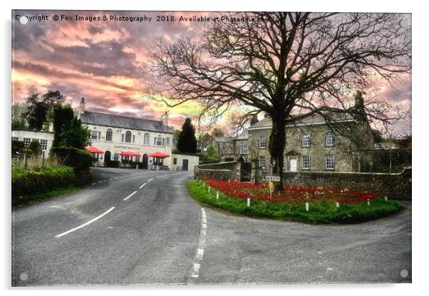 Parkers arms Newton in bowland Acrylic by Derrick Fox Lomax