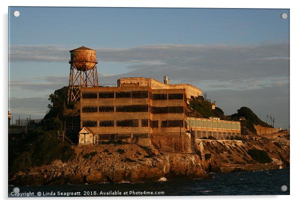 Alcatraz Acrylic by Linda Seagroatt