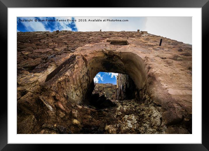 Hollow in ruined building Framed Mounted Print by Juan Ramón Ramos Rivero