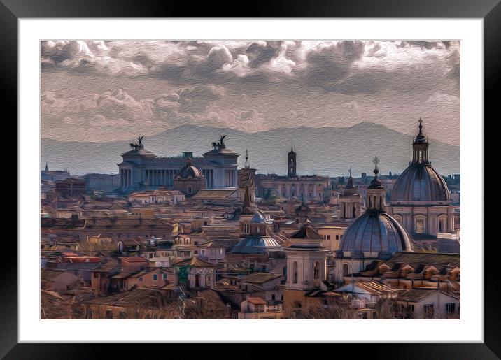 Rome Skyline Framed Mounted Print by Paul Andrews