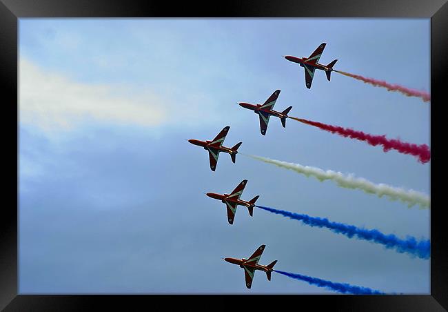 Red Arrows Framed Print by colin ashworth