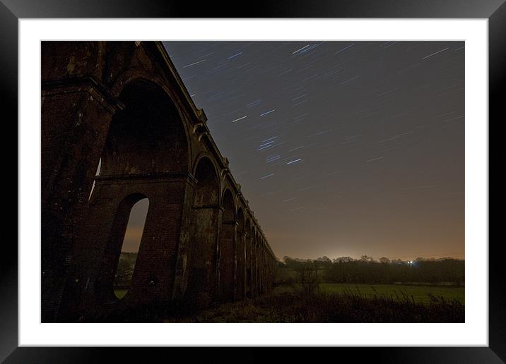 Balcombe Viaduct at Night Framed Mounted Print by Eddie Howland