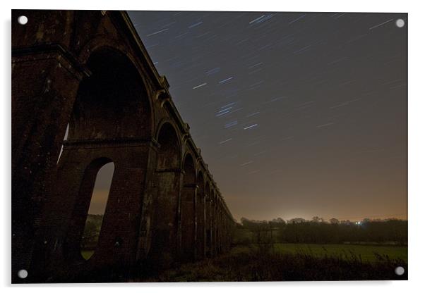 Balcombe Viaduct at Night Acrylic by Eddie Howland