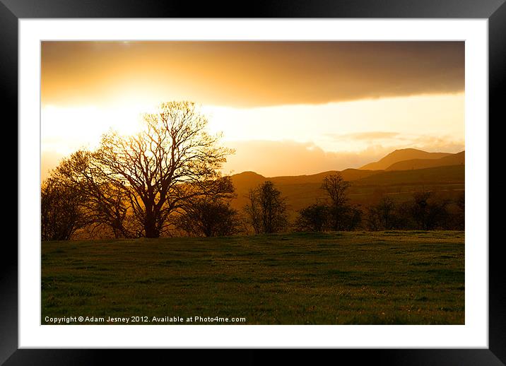 Snowdonia Sunset Framed Mounted Print by Adam Jesney