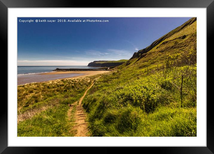Path down to the beach Framed Mounted Print by keith sayer