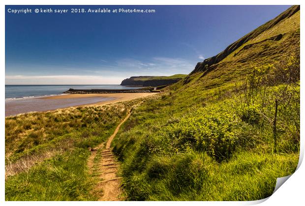 Path down to the beach Print by keith sayer