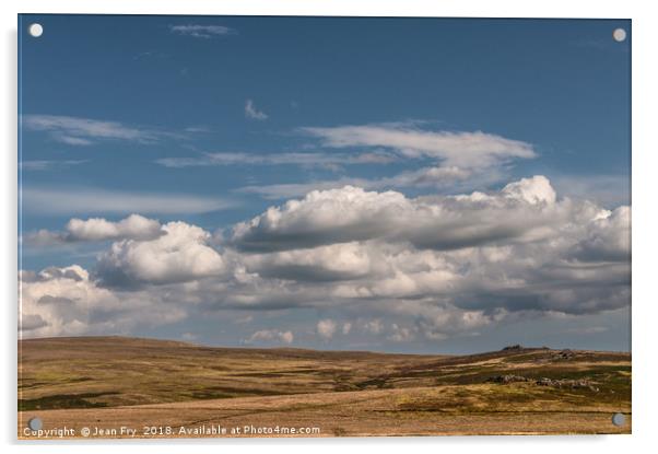 Big sky over Dartmoor Acrylic by Jean Fry