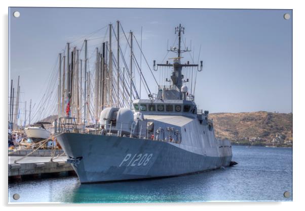 Turkish Navy Tuzla Class Boat Acrylic by David Pyatt