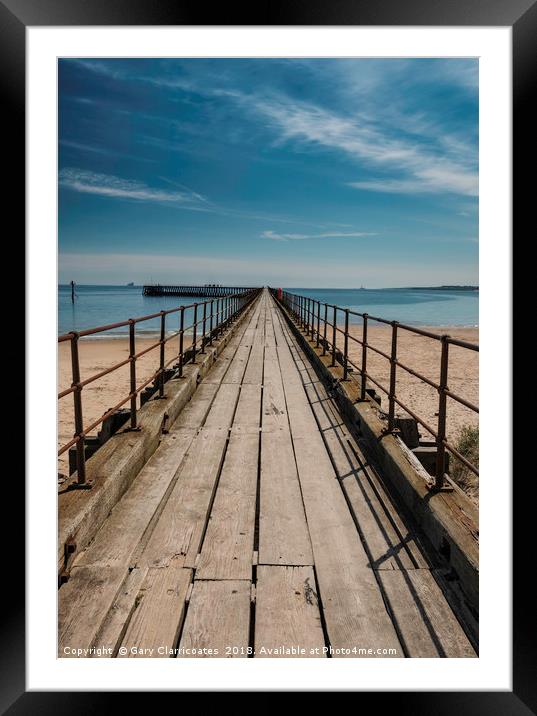 Blyth Pier Framed Mounted Print by Gary Clarricoates