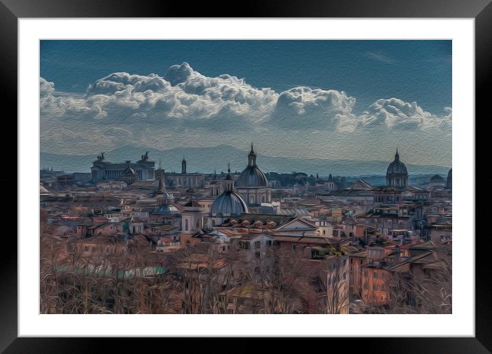 Rome Skyline #2 Framed Mounted Print by Paul Andrews