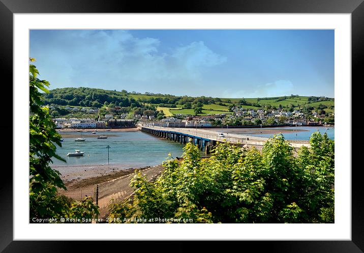 Teignmouth and Shaldon Bridge over the River Teign Framed Mounted Print by Rosie Spooner
