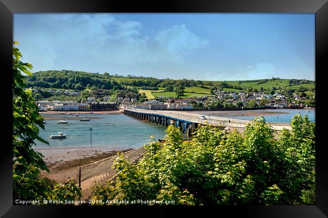 Teignmouth and Shaldon Bridge over the River Teign Framed Print by Rosie Spooner