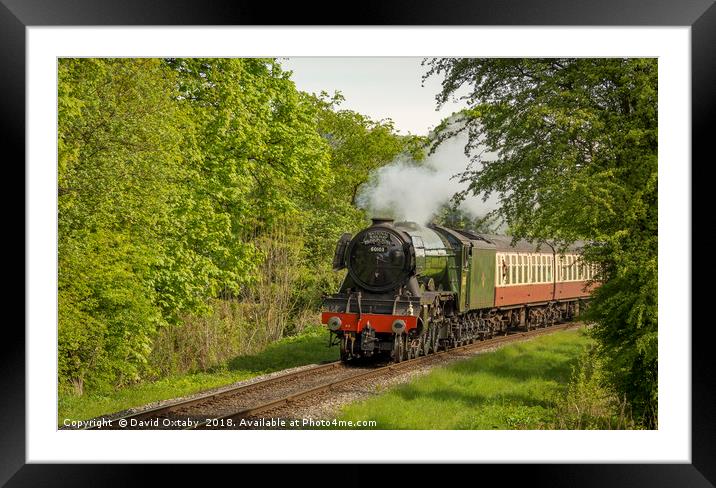 The Flying Scotsman leaving Irwell Framed Mounted Print by David Oxtaby  ARPS