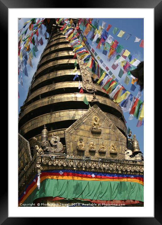 Buddhist prayer flags  Framed Mounted Print by PhotoStock Israel