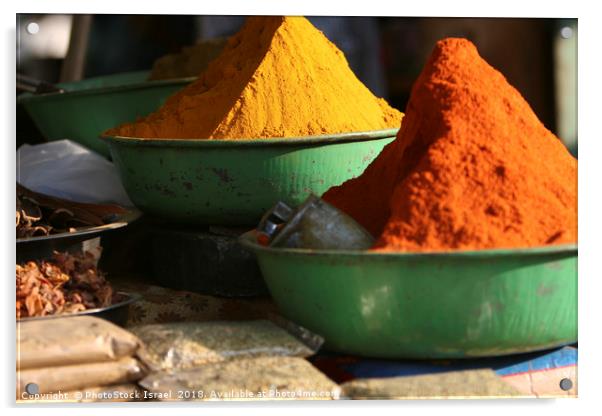 Indian Market Acrylic by PhotoStock Israel