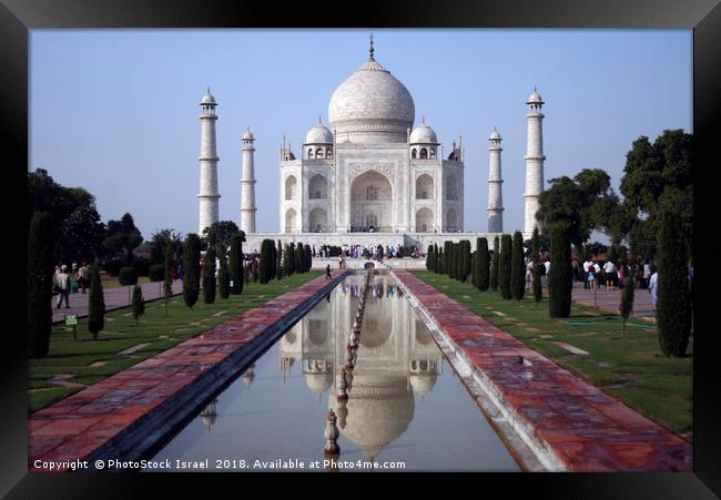 Taj Mahal landmark Framed Print by PhotoStock Israel