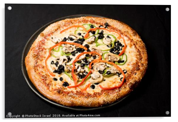 Freshly baked Pizza Acrylic by PhotoStock Israel