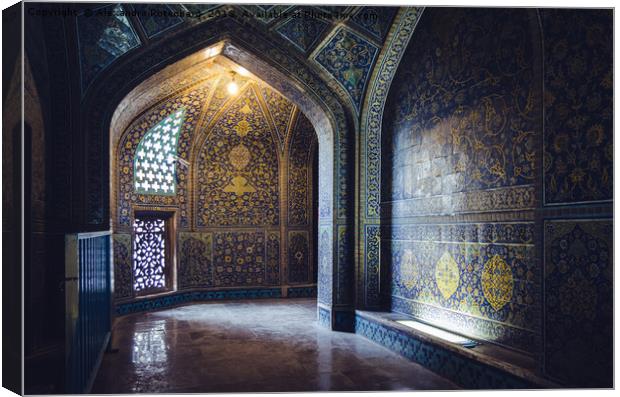 Mysterious Corridor in Persian Mosque Canvas Print by Alexandre Rotenberg