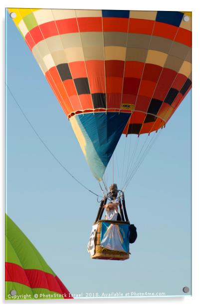 Hot Air Balloon show  Acrylic by PhotoStock Israel