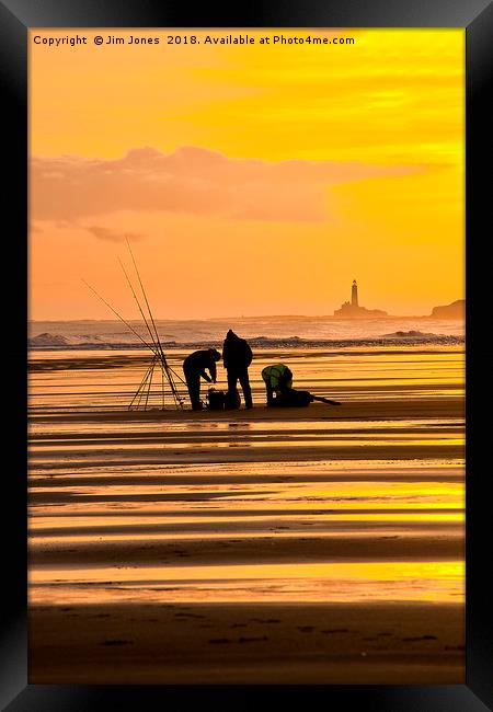 Fishermen at Sunrise (2) Framed Print by Jim Jones