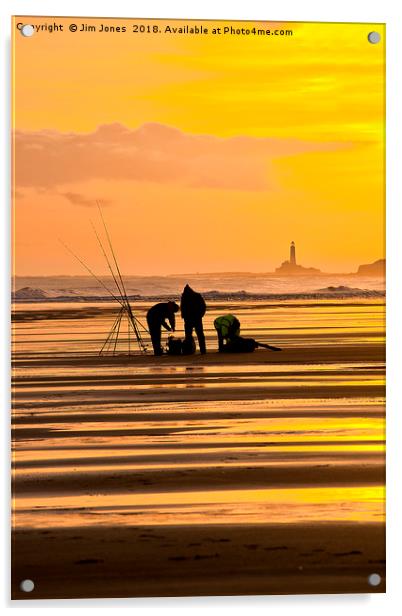 Fishermen at Sunrise (2) Acrylic by Jim Jones