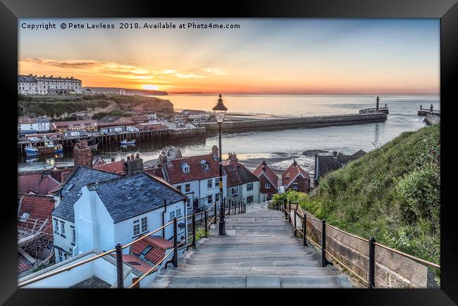 Whitby the 199 Steps Framed Print by Pete Lawless