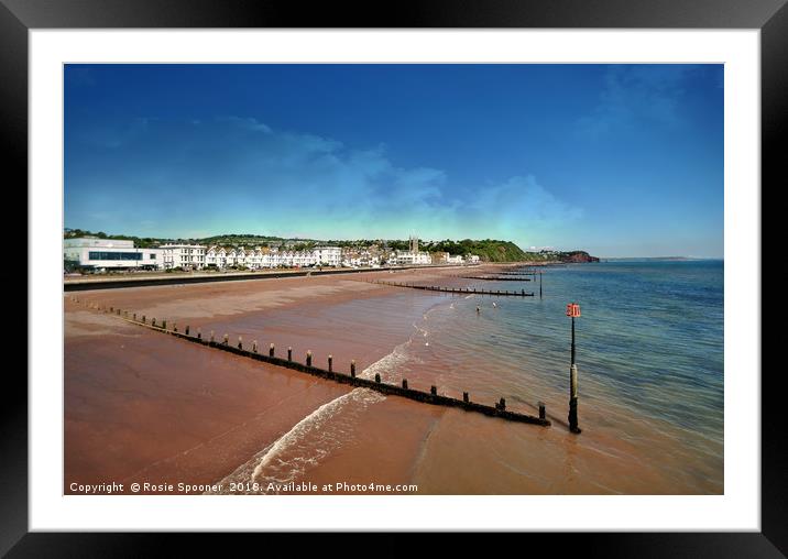 Teignmouth Beach in South Devon at low tide  Framed Mounted Print by Rosie Spooner