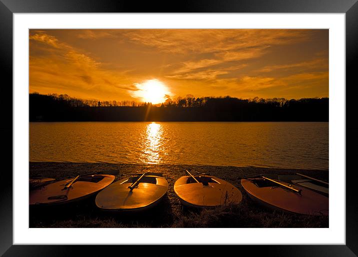 Sunset over Ardingly Framed Mounted Print by Eddie Howland