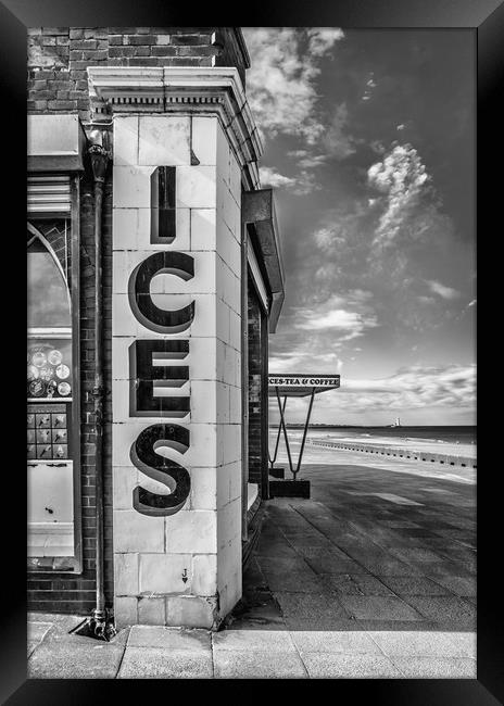 Anyone for Ice Cream ? B&W Framed Print by Naylor's Photography