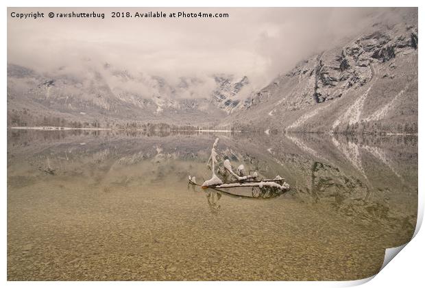 Lake Bohinj Reflection Print by rawshutterbug 