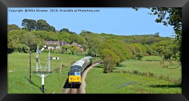 Diesel on the Swanage Railway Framed Print by Mike Streeter