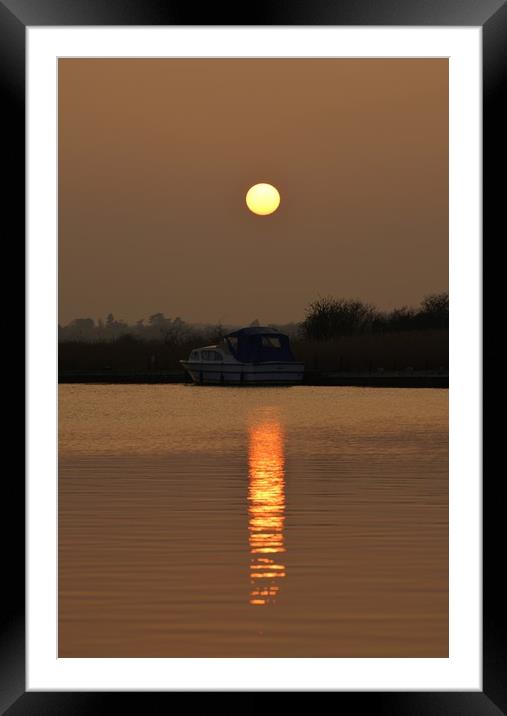 Stokesby Sunset Framed Mounted Print by John Iddles