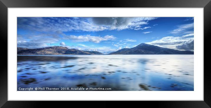 View across Loch Alsh from Balmacara. Framed Mounted Print by Phill Thornton