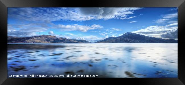 View across Loch Alsh from Balmacara. Framed Print by Phill Thornton