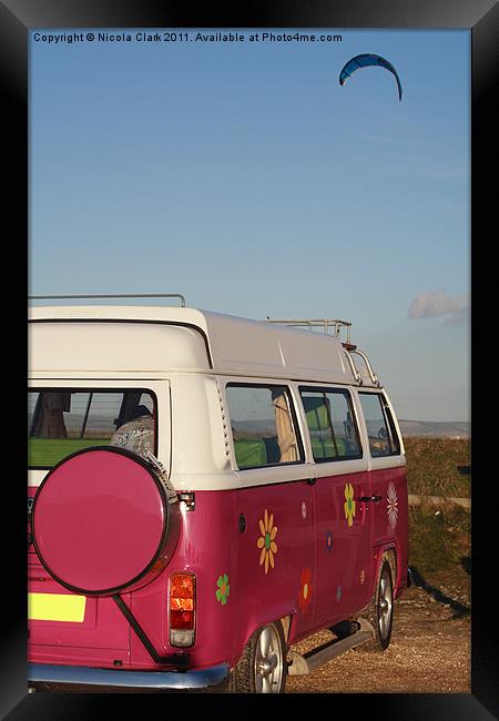 VW Campervan Framed Print by Nicola Clark