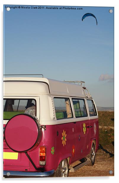VW Campervan Acrylic by Nicola Clark