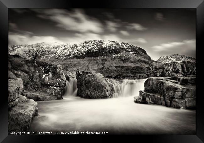Waterfall on the River Etive, No. 2. Framed Print by Phill Thornton