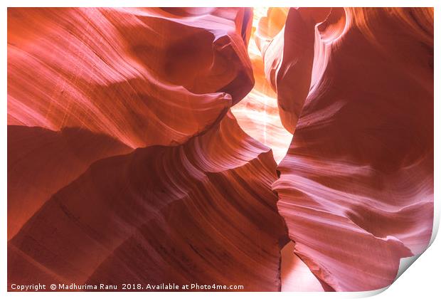 Antelope Canyon, Arizona Print by Madhurima Ranu